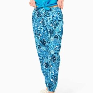 Lilly Pulitzer Rici Stretch Pant in Resort White Mermazing Size XS Pockets New